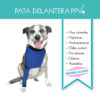 Características de la Prenda Protectora Veterinaria PPV para Pata Delantera. Prenda antibacteriana postquirúgica para mascotas.